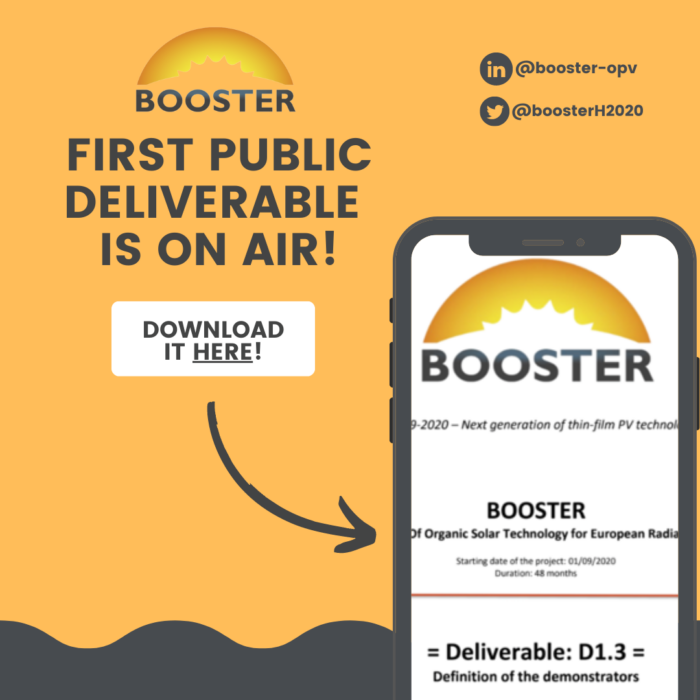 BOOSTER first public deliverable is on air!